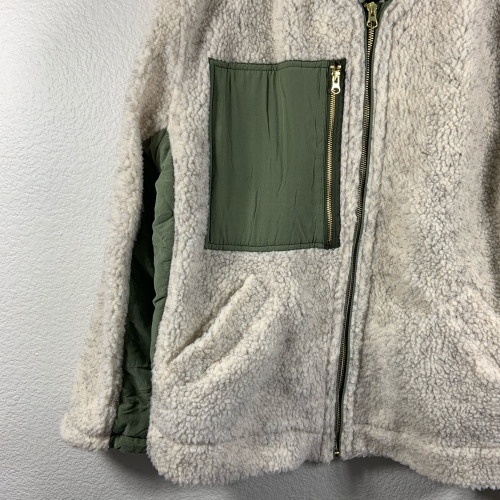 Free People Rivington Sherpa Olive Jacket Size M - Picture 4 of 8